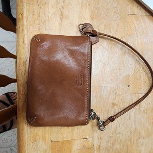 Coach Brown Leather Wristlet